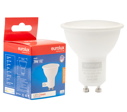 Eurolux LED 7w Down lights GU10 Warm / Cool White