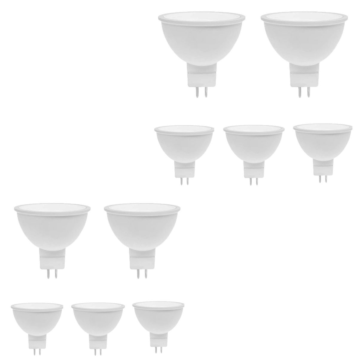 10 Pack - 12v LED 6w Down lights MR16 Cool White