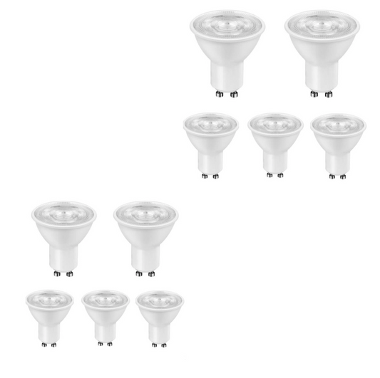 10 Pack - LED 5w Down lights GU10 Cool White