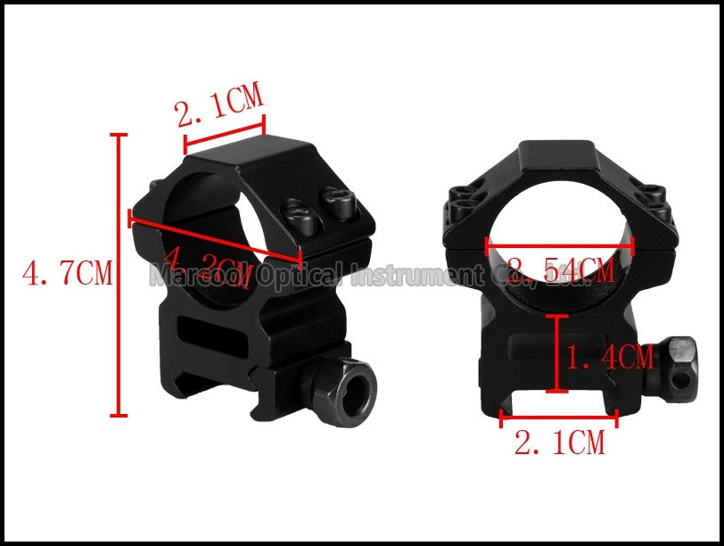 Scope mount Picatinny rail for 1''/25mm scope tubes(Low to Medium)