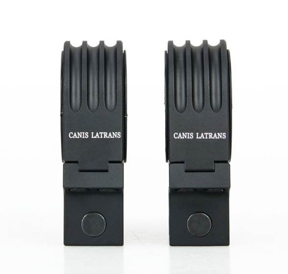 CANIS LATRANS 2-PIECE 30/35MM PICATINNY MOUNT SET, HIGH - WITH BUILT-IN BUBBLE LEVELS