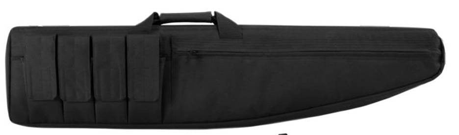 RIFLE BAG - BLACK WITH PADDING, MULTIPLE SIDE POUCHES