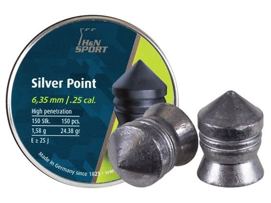 H&N SILVER POINT 6.35MM / 150S  24.38 GRAIN