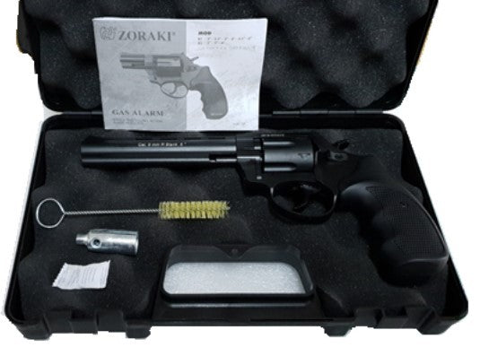 ZORAKI BLANK REVOLVER - R1, 6" BARREL  - black