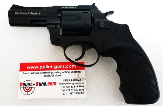 ZORAKI BLANK REVOLVER - R1, 3" BARREL  - black