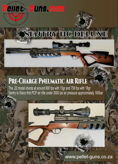 XISICO SENTRY PCP AIR RIFLE .22 WITH 2 MAGAZINES