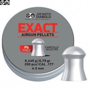 JSB EXACT .177 LEAD FREE .177,  200 PER TIN 6.79 GRAIN