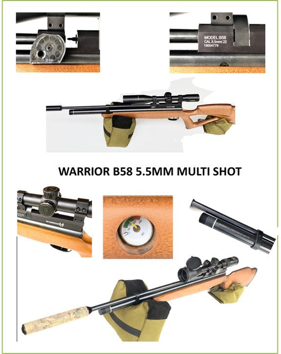 Warrior PCP Air Rifle 5.5mm Multi Shot