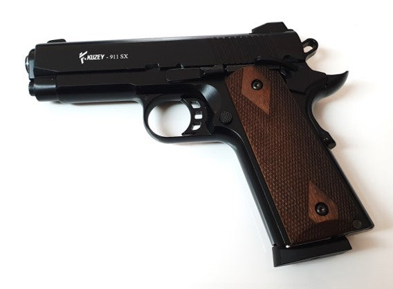 KUZEY 911SX  BLANK/SIGNAL GUN (BLACK WITH WALNUT GRIP)