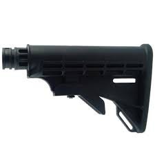 Collapsible rear stock for SMG