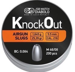 Airgun Slugs JSB Knock Out 5.5mm 25.39 grain