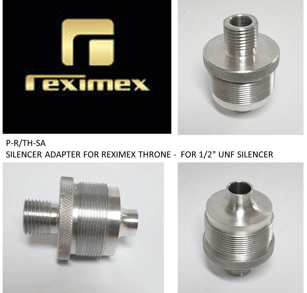 SILENCER ADAPTER FOR REXIMEX THRONE -  FOR 1/2" UNF SILENCER