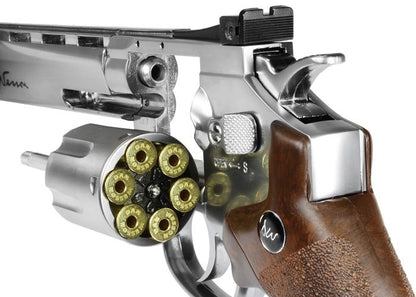 DAN WESSON CO2 BB REVOLVER IN SILVER WITH 8 INCH BARREL